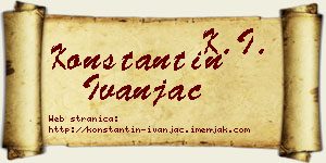 Konstantin Ivanjac vizit kartica